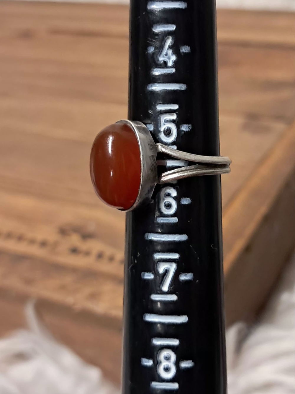 925 Sterling Silver Oval Red Carnelian Handmade Boho Vintage Jewelry - Picture 7 of 7